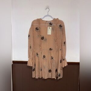 Featherhead - Pink Ruffle Blouse (NWT)